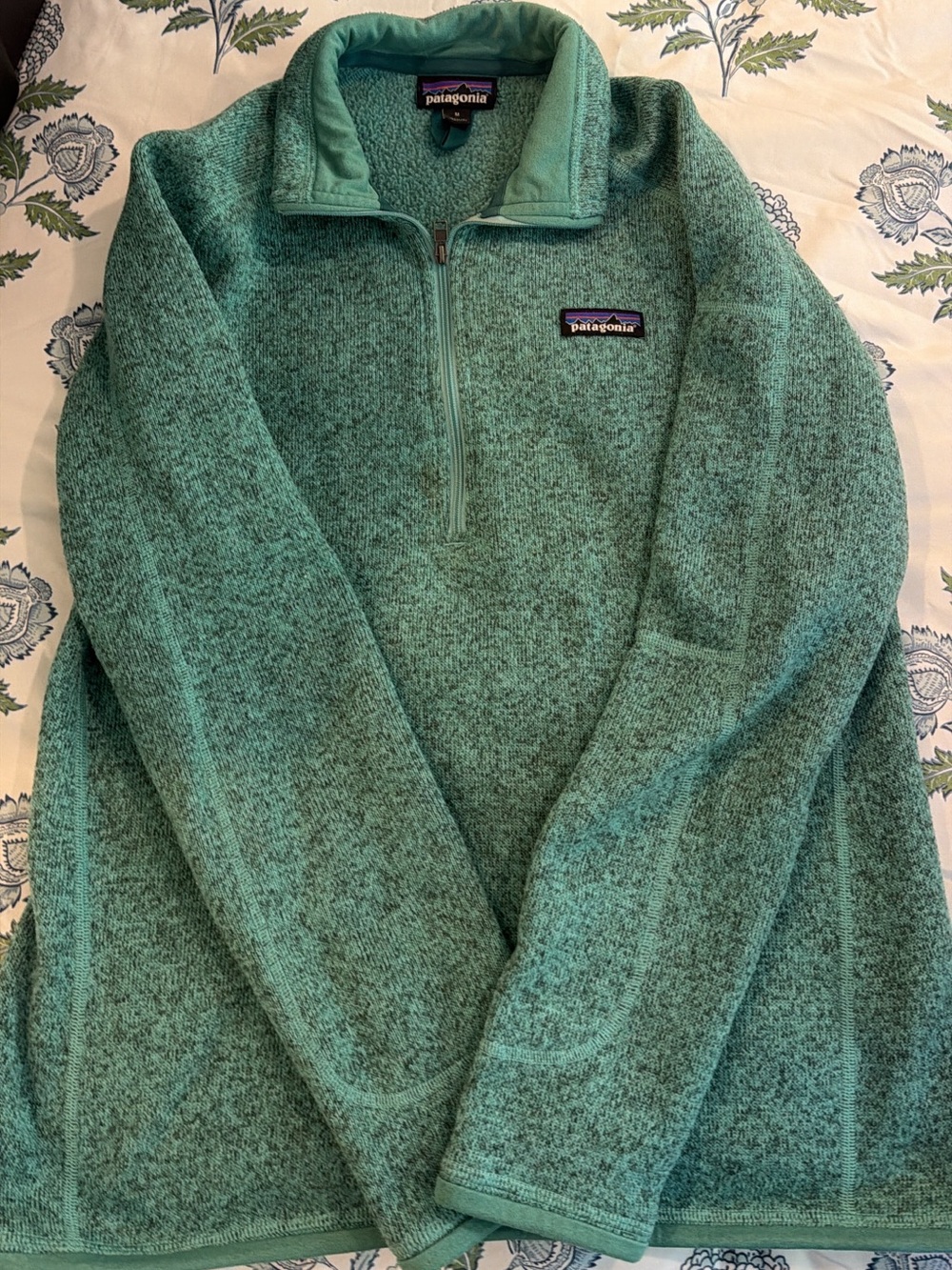 Patagonia Women’s Teal Green Half-Zip Fleece Pullover